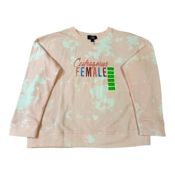 Feeling Hope "Courageous Female" Tie Dye Sweatshirt | Size L, New - Picture 4 of 6